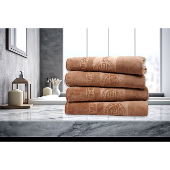 Dan River 4 Piece Embossed Microfiber Bath Towel Set