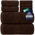 thumbnail image 1 of Dan River 8 Piece Towel Set Soft Quick Drying Cotton Bath Towel For Gym, Spa and Bathroom - Brown, 1 of 11