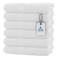 thumbnail image 1 of Dan River Hand Towel pack of 6 Quick Dry And Absorbent Cotton Towels for Bathroom - White 16x28in, 1 of 10
