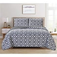 thumbnail image 1 of Dan River Reversible Printed Quilt Set (3 Piece) - Grey Trellis - Full/Queen, 1 of 1