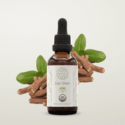 HerbEra Dan Shen Tincture, Organic Herbal Dietary Supplement for Cardiovascular Support, Certified Organic Red Sage Salvia miltiorrhiza Dried Root Extract, Natural, Alcohol-Free, Drops 2 oz
