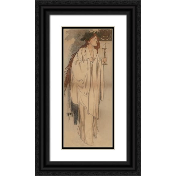 Dan Smith 12x24 Black Ornate Framed Double Matted Museum Art Print Titled: Lights Out