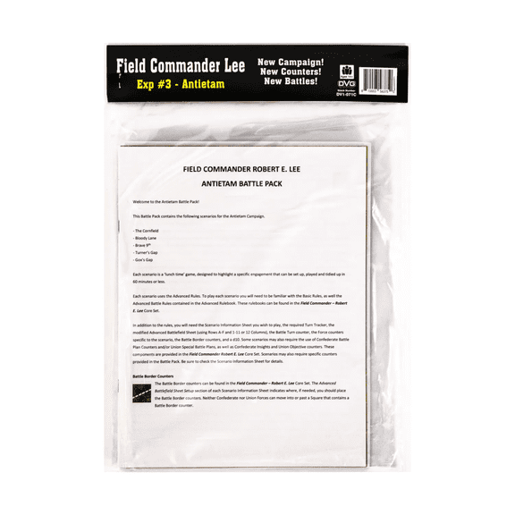 Dan Verssen Games Filed Commander Lee: Expansion #3: Antietam