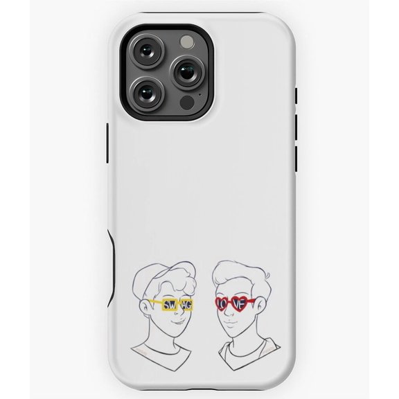Dan and Phil Sunglasses B&W Photo Phone Case for iPhone 16 15 14 13 12 11 Pro Max