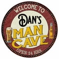 thumbnail image 1 of Dan's Man Cave 14" Round Metal Sign Kitchen Bar Wall Decor 100140035007, 1 of 1