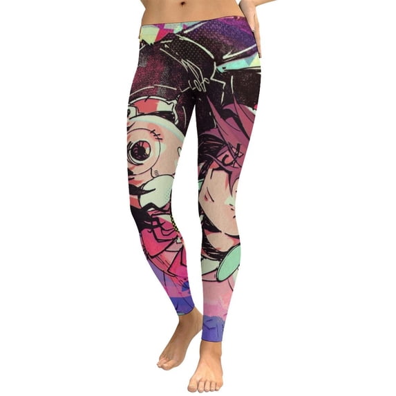 DanDaDan Anime Yoga Pants Women High Waisted Tummy Control Non See-Through Elastic Running Workout Yoga Leggings Pants