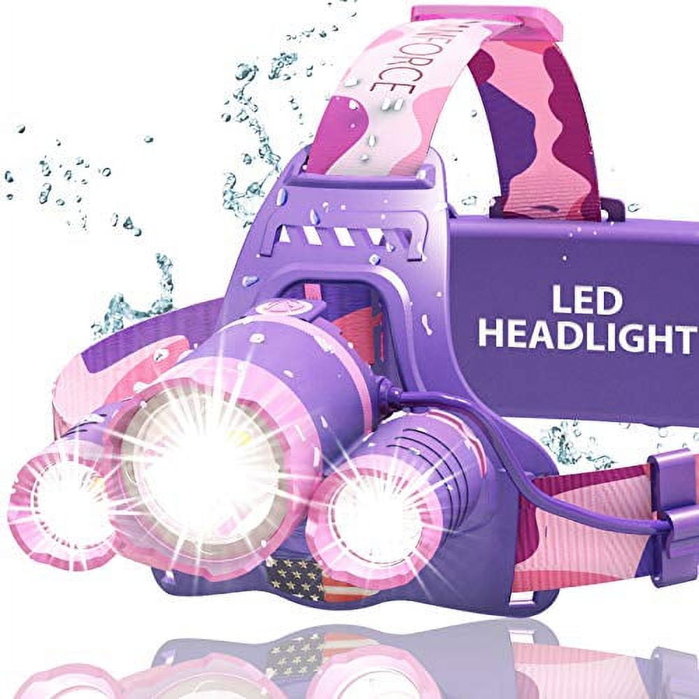 DanForce Headlamp, Ultra Bright Rechargeable LED Headlamp,CREE 1080