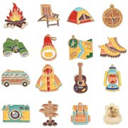 DanLingJewelry 15 Pcs Enamel Pins for Backpack Hat Outdoors Adventure Brooch Pins Cute Camping Lapel Nature Aesthetic Jewelry for Women Men Clothing Bags DIY Crafts Gifts
