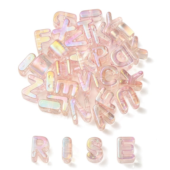 DanLingJewelry 90-100Pcs UV Plating Acrylic Bubble Letter Beads, Chunky ...