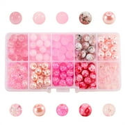 DanLingJewelry Frosted Glass Round Beads for Necklace Bracelet Craft, 8mm, 200Pcs