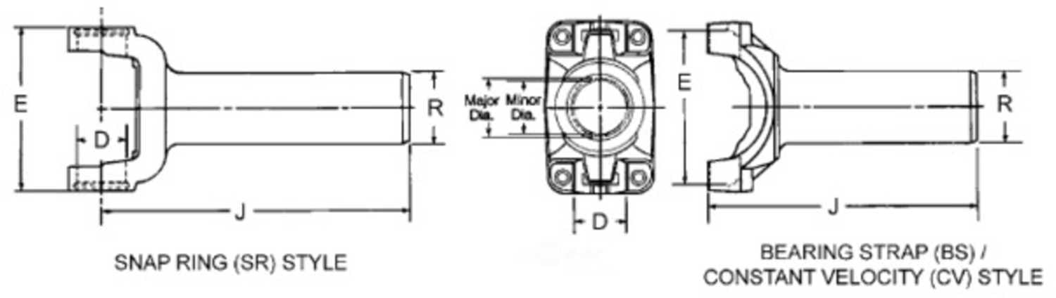 Spicer 2-3-13461X Drive Shaft Transmission Slip Yoke