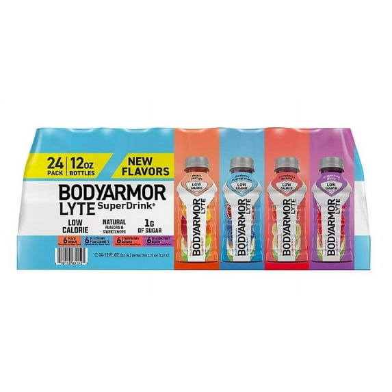 Dana Market - BODYARMOR LYTE Sports Drink Variety Pack 12 fl. oz. Peach Mango, Strawberry Banana, Blueberry Pomegranate, Dragonfruit Berry (Pack of 24)
