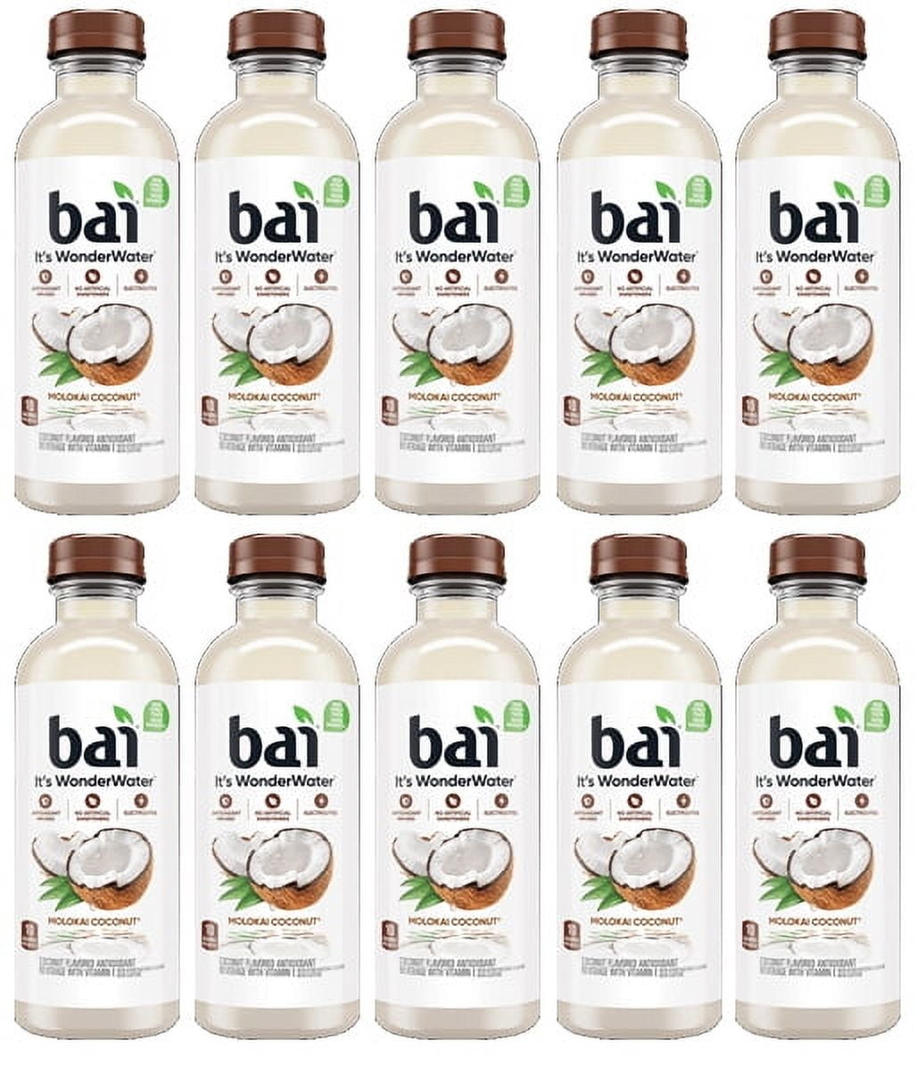 Dana-Market - Bai Molokai Coconut Pack Antioxidant Infused Water Beverage 5 calorie HEALTHY 100% Natural 18-Ounce Bottles (10 Pack)
