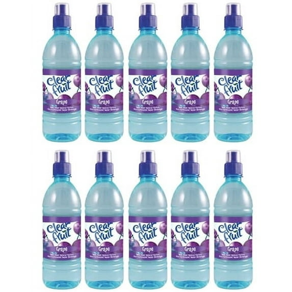 Dana Market - Clear Fruit Grape Flavored Water 16.9 oz Bottles (Pack of 10)