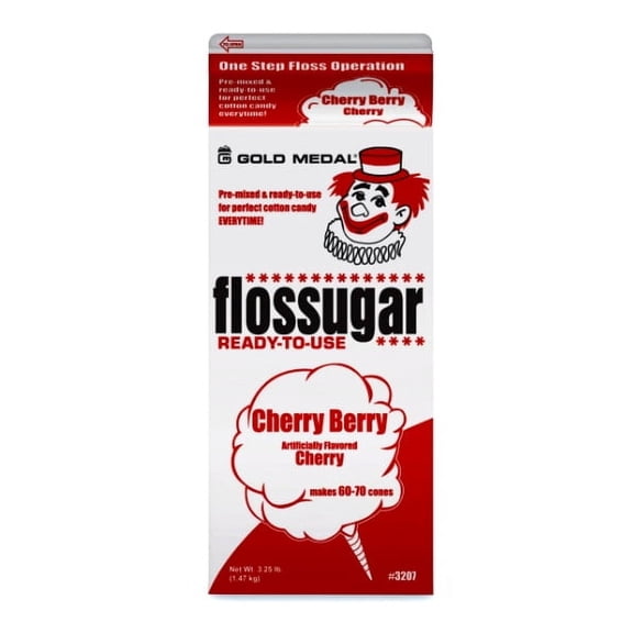 Dana Market - Cotton Candy Flossugar Cherry Berry (Cherry Flavor) - 1/2 Gallon Cartons - 3.25 lbs.