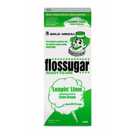 Dana Market - Cotton Candy Flossugar Leapin' Lime (Lime Flavor) - 1/2 Gallon Cartons - 3.25 lbs.