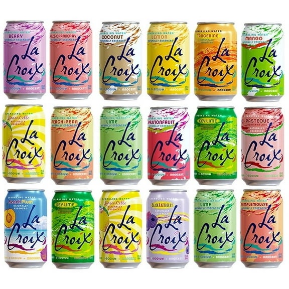 Dana Market - La Croix Sparking Water (Pack of 18) Flavor Varity Pack 12 oz. Cans - Flavors: Berry, Razz-Cranberry, Coconut, Lemon, Tangerine, Mango, Passionfruit, Peach-Pear, Lime, Beach Plum & More.