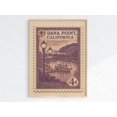 Dana Point Food Dana Point California Vintage Stamp Print Retro Coastal Harbor Wall Art ...