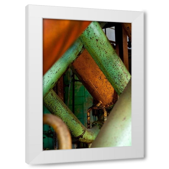 Dana Styber 4x24 White Modern Wood Framed Wall Art Titled - Pipe Dreams II