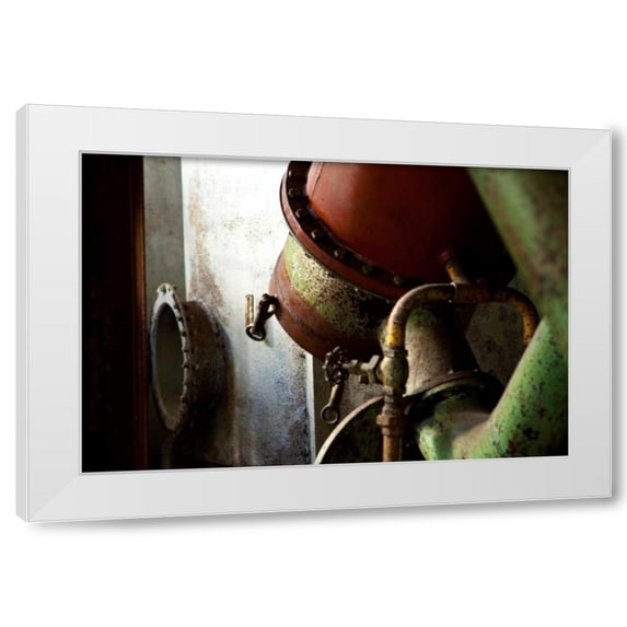Dana Styber 4x24 White Modern Wood Framed Wall Art Titled - Red Pipe Rules
