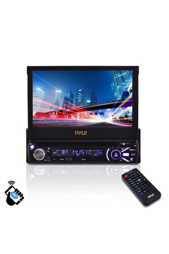 Premium 7In Motorized Touchscreen Bluetooth Car In-Dash Unit