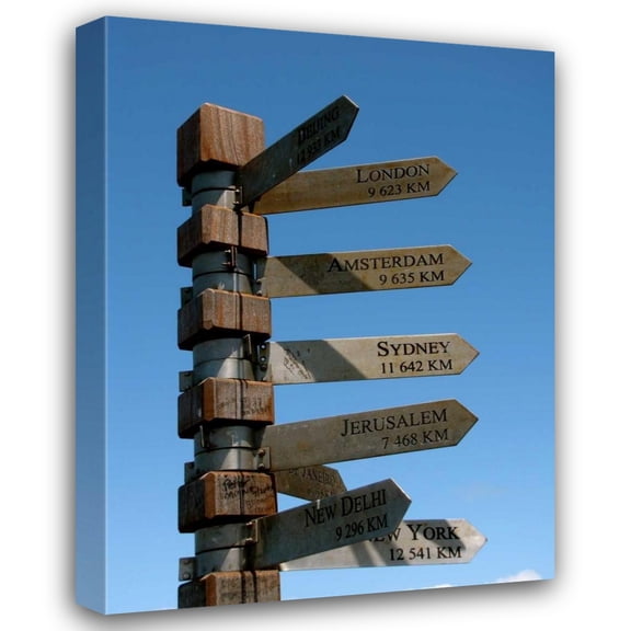 Dana Underdahl 25x32 Gallery Wrapped Canvas Wall Art Titled - Sign Post
