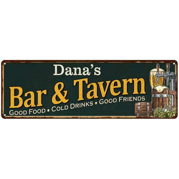 Dana's Bar and Tavern Sign Green Man Cave 6x18 106180003050
