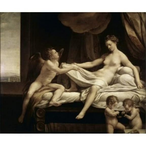 Danae ca 1531 Correggio Antonio Allegri 1489-94-1534 Italian Oil on Canvas Galleria Borghese Rome Italy Poster Print - 18 x 24 in.