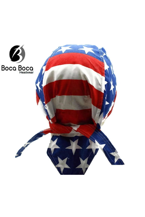 Danbanna American Flag Headwrap Doo Rag Skull Cap