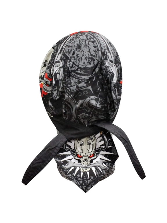 Danbanna Bolts  Flames Headwrap Doo Rag Skull Cap