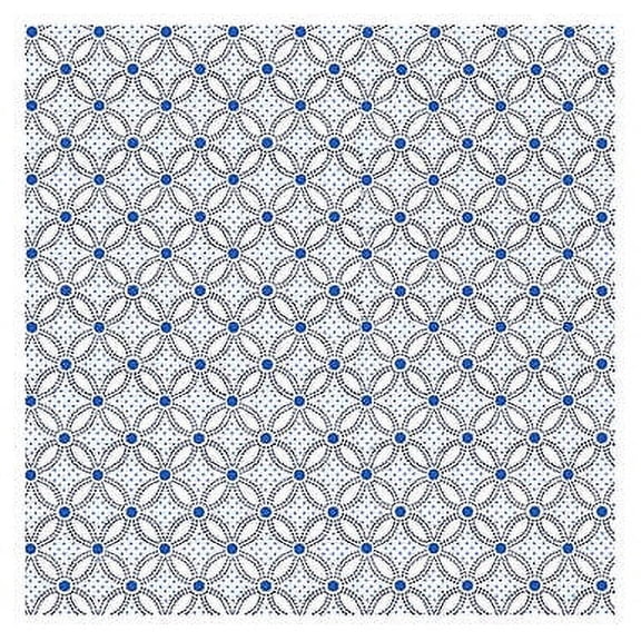 Danbury Lattice Geo White cotton fabric by Quilting Treasures