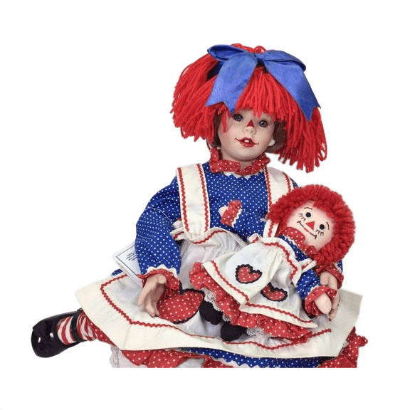 Danbury Mint Raggedy Ann Porcelain Doll 22'' by Kelly RuBert