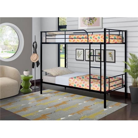 Danbury Twin Size Bunk Bed - Powder Coating Black