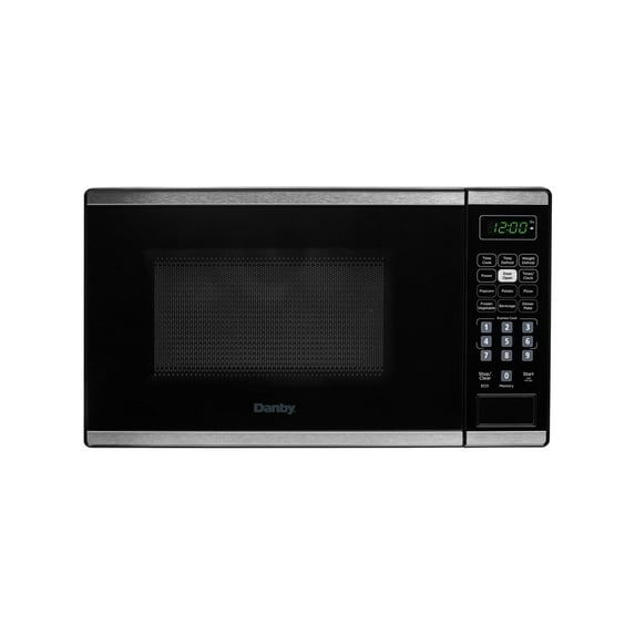 Danby 0.7 cu. ft. Countertop Microwave in Black and Stainless Steel (DBMW0722BBS)