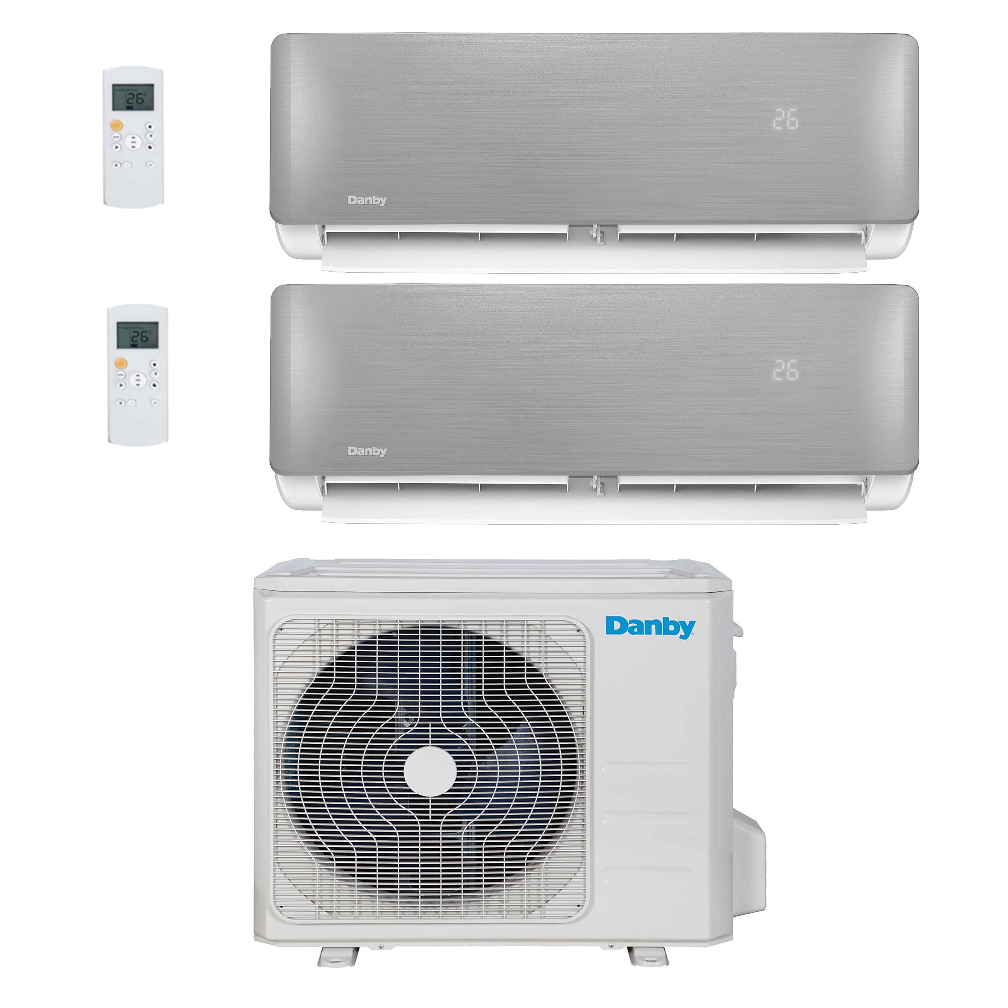 Danby 18,000 BTU Mini-Split Air Conditioner with Dual Air Handlers, Heat Pump, Variable Speed Inverter