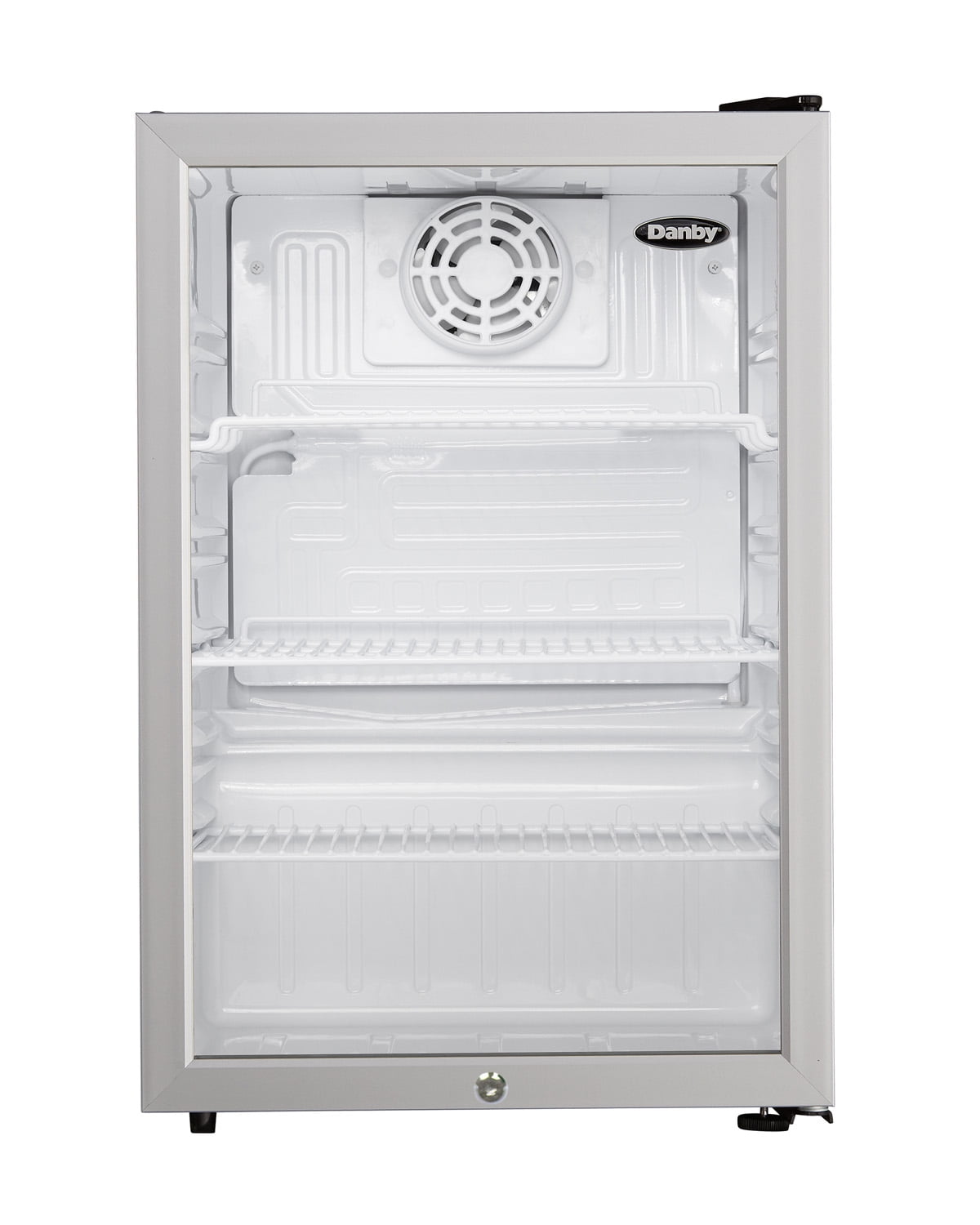 Danby 2.6 cu. ft. Compact Glass Door Fridge in Platinum (DAG026A2BDB)