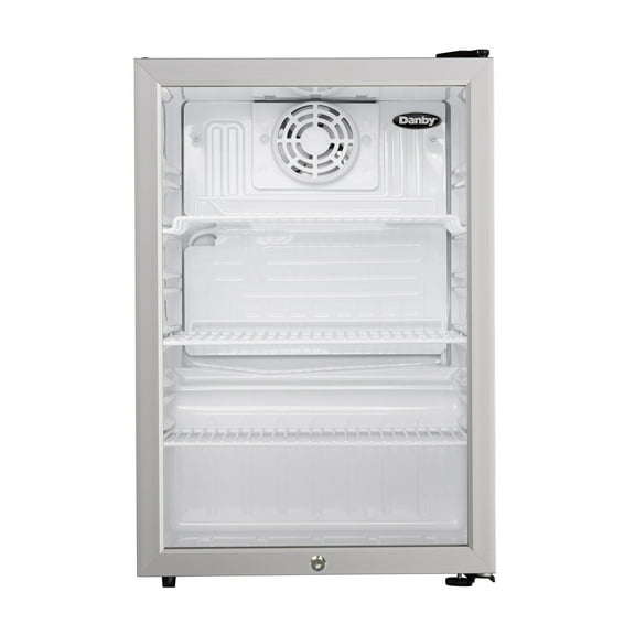 Danby 2.6 cu. ft. Compact Glass Door Fridge in Platinum (DAG026A2BDB)