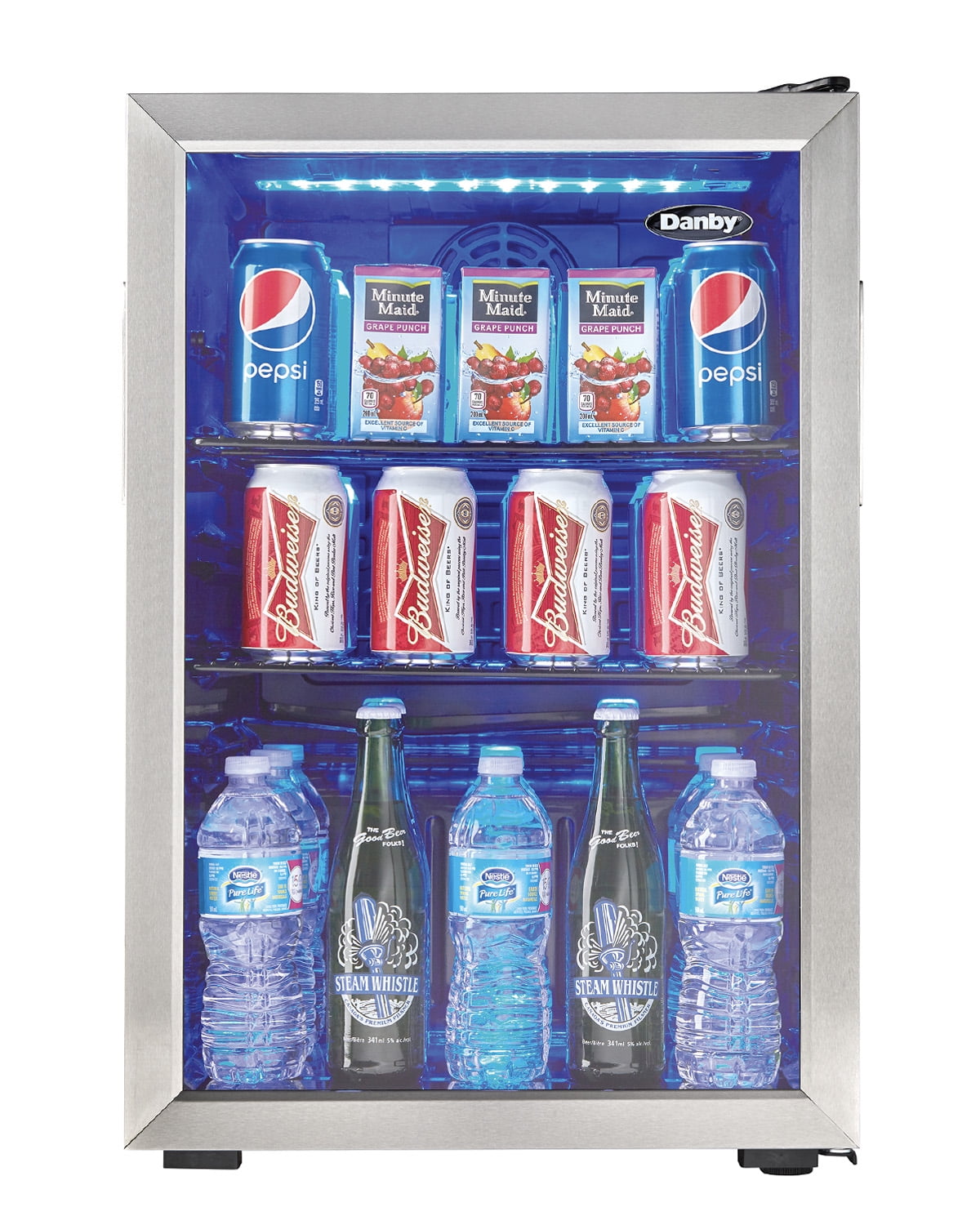 Danby 2.6 cu. ft. Stainless Steel Glass Door Beverage Cooler