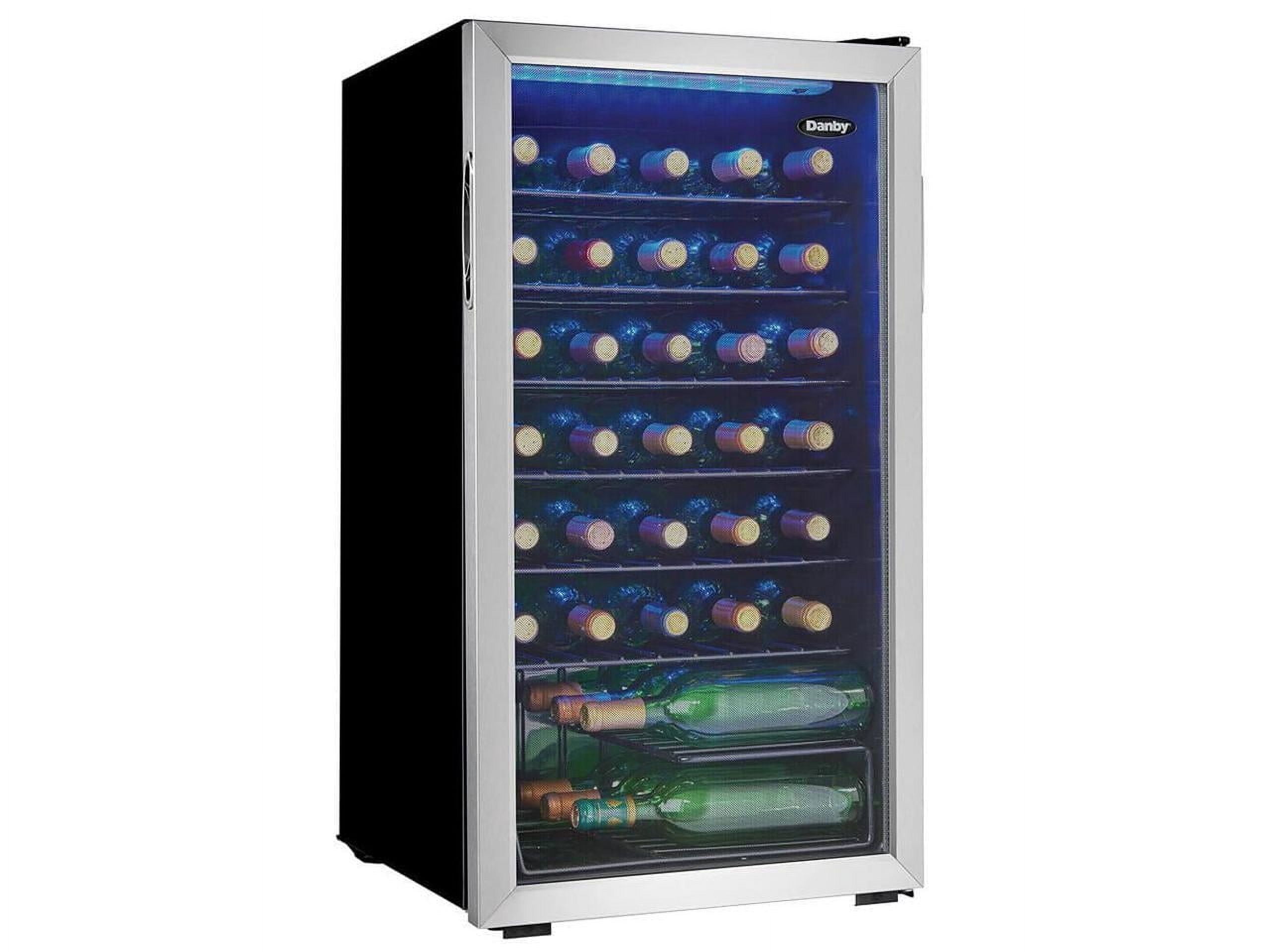 Danby 36 Bottle Stainless Steel Freestanding Wine Cooler with LED Lighting