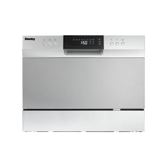 Danby 6 Place Setting Countertop Dishwasher in Silver (DDW631SDB)