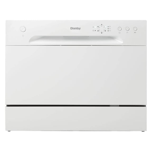 Danby 6 Place Setting Countertop Dishwasher in White (DDW621WDB)