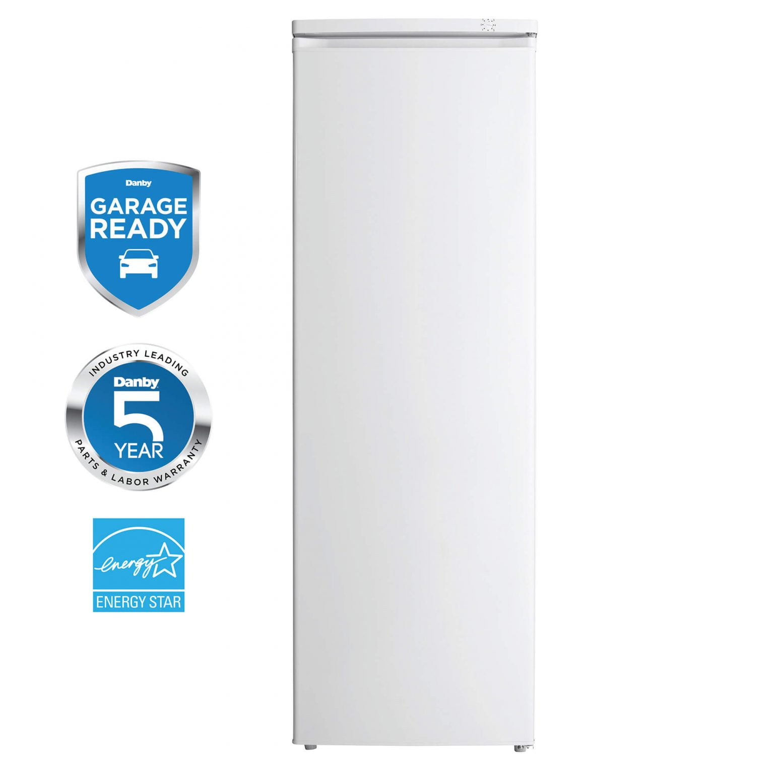 Upright Freezer, 7.0 cu ft (198L), White, Low-Frost, Space-Saving