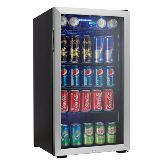 Danby DBC120BLS 3.3 Cuft. Beverage Center Holds 128 Cans Free Standing Application