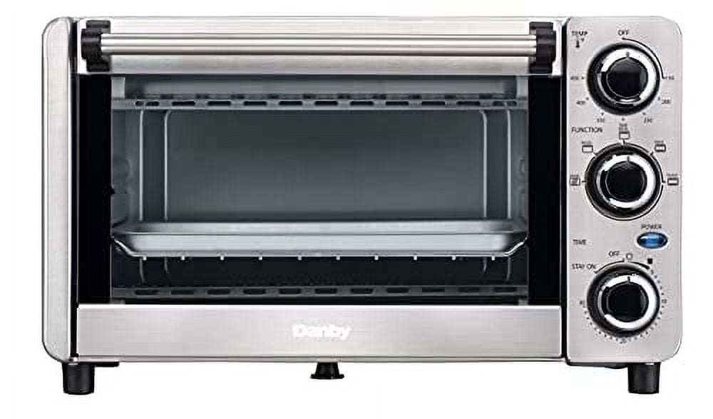 Danby DBTO0412BBSS 0.4 cu ft/12L 4 Slice Countertop Toaster Oven in Stainless Steel