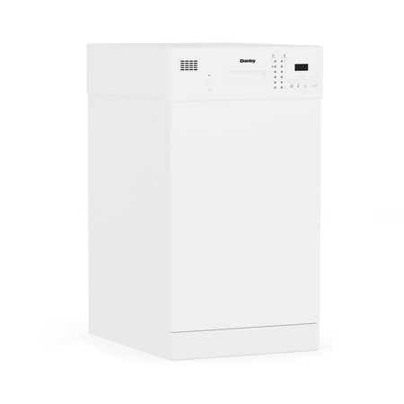 Danby DDW1804EW 18 Inch Built In Kitchen Dishwasher with 6 Wash Cycles, White