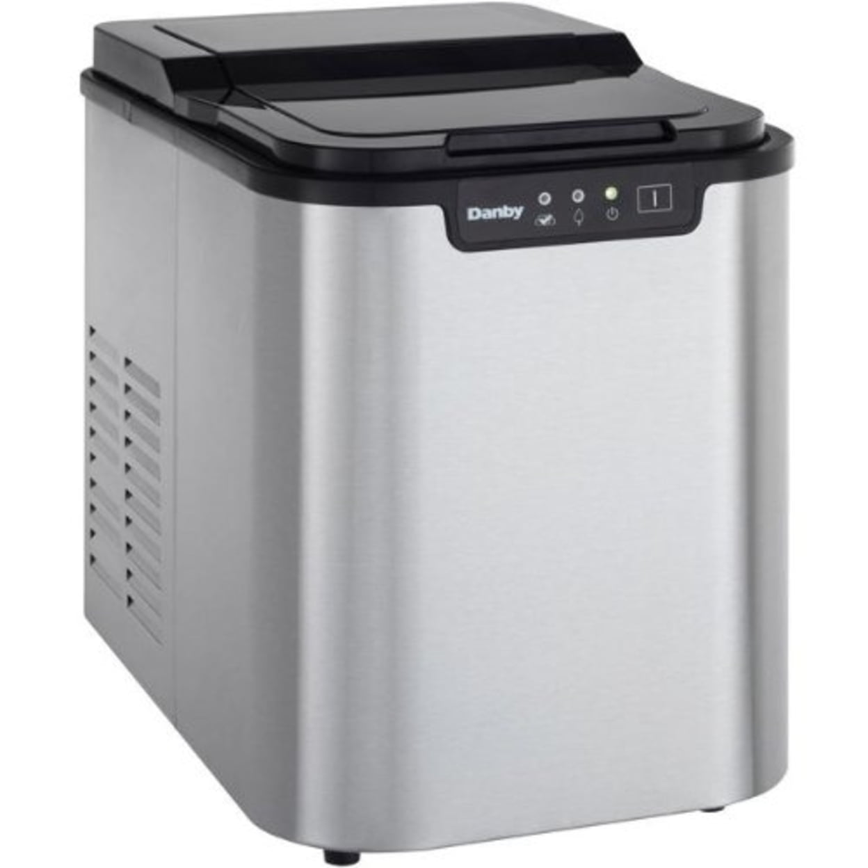 Danby DIM2500SSDB, Counter Top Ice Maker, 1 Ice Cube Size, Produces Up