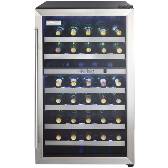 Danby Designer 38-Bottle Free-Standing Dual-Zone Wine Cooler - Black