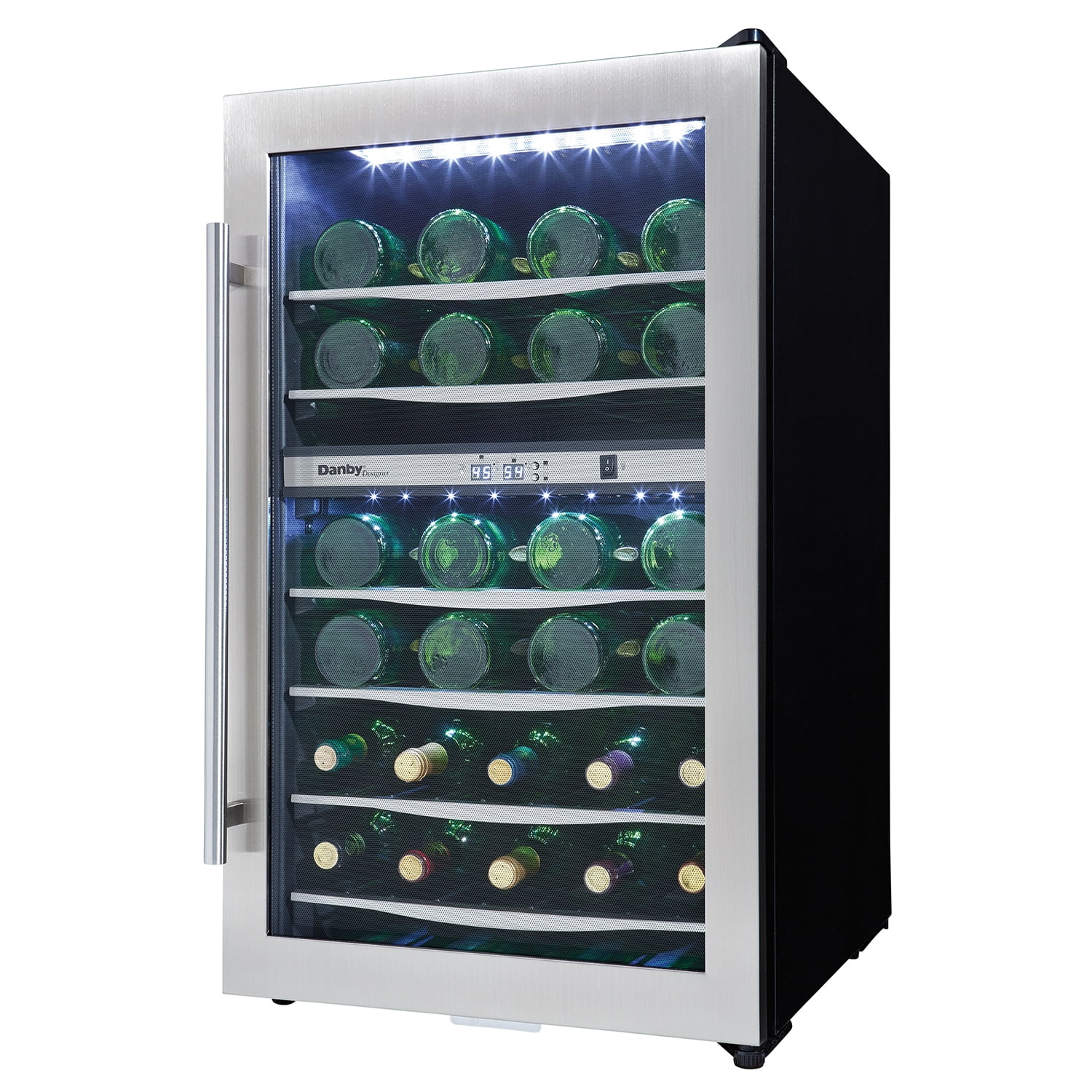 Danby 38-Bottle Black Stainless Steel Dual-Zone Wine Cooler