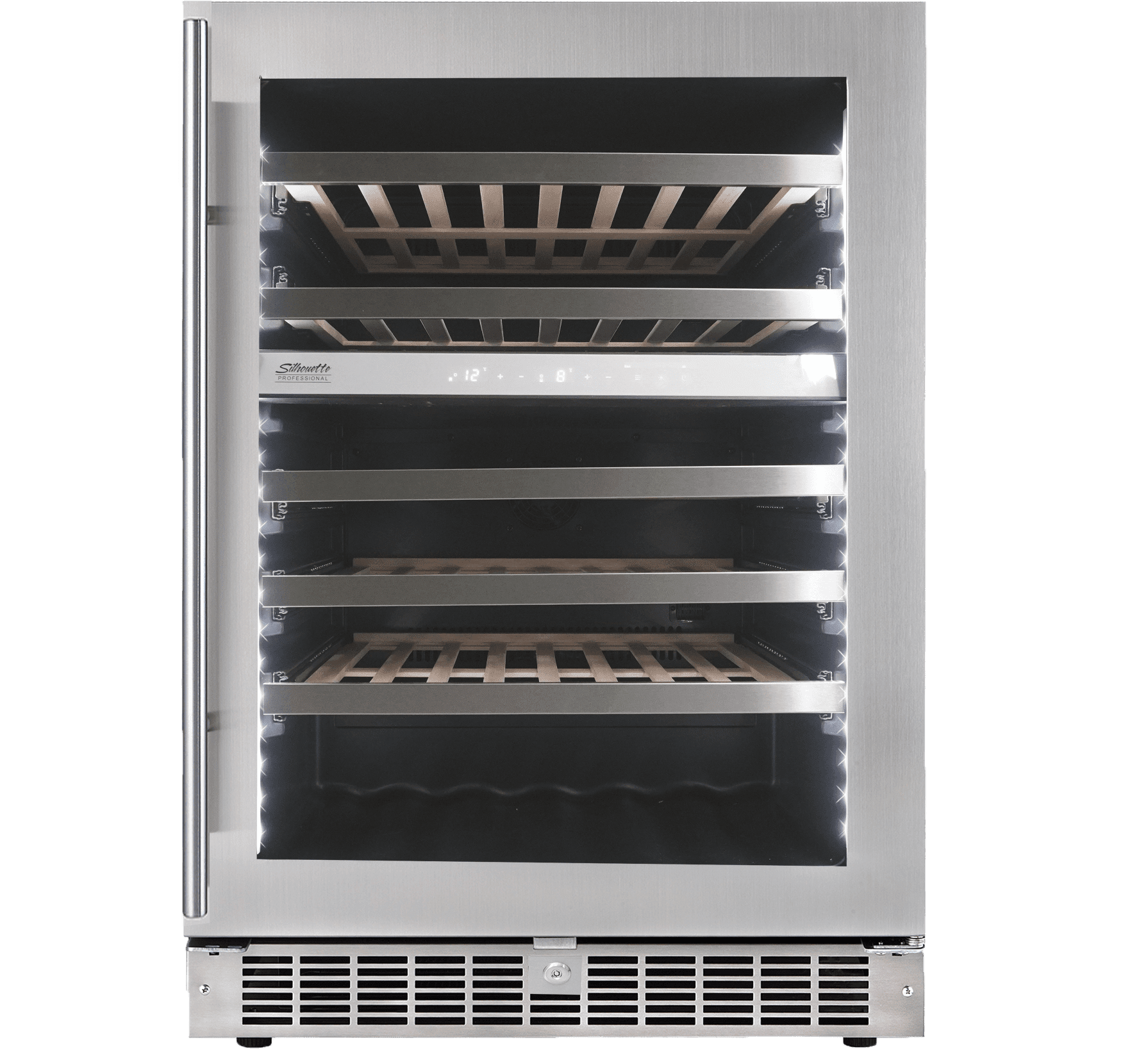 Silhouette SPRWC053D1SS Dual Zone 51 Bottle Built-in Wine Cooler