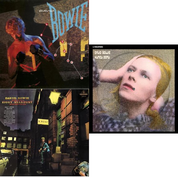 Let's Dance (2018 Remastered Version) & Rise & Fall Of Ziggy Stardust & The Spiders From Mars (2012 Remaster/Half-Speed Master) & Hunky Dory (2015 Remaster/50Th Anniv/Picture Disc) [LP Vinyl Bundle]